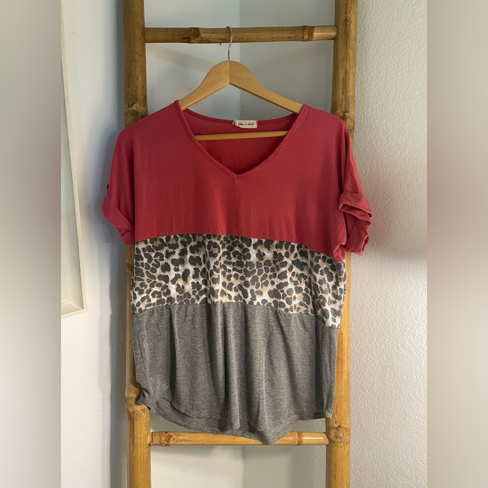 Lime and Chili animal print top